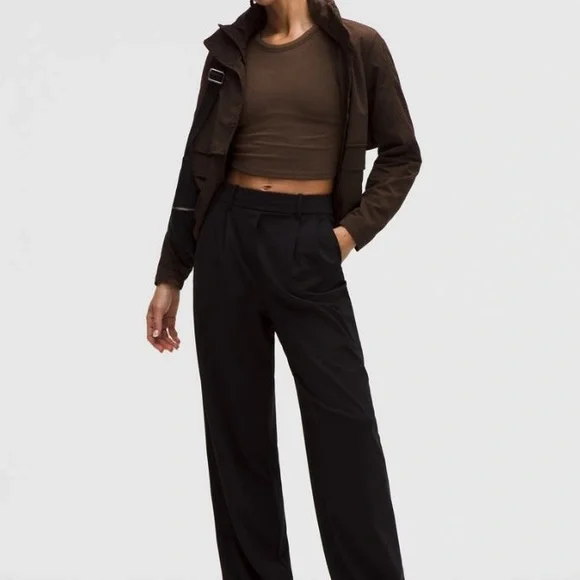 Lululemon Hold Tight Chocolate Brown Long Sleeve Modal Blend Crop Top - Picture 2 of 11